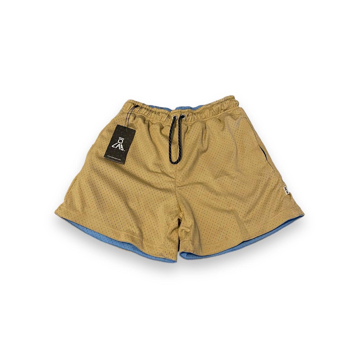 DLAB Men's Mesh Reversible Shorts (SKY BLUE/CREAM) - DlabStore