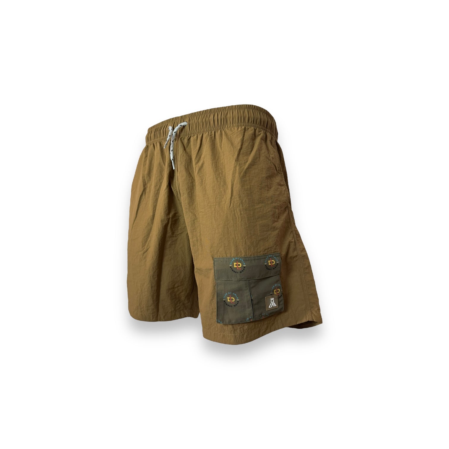 DLAB Hybrid Shorts Brown with Dark Green Sublimated Pocket
