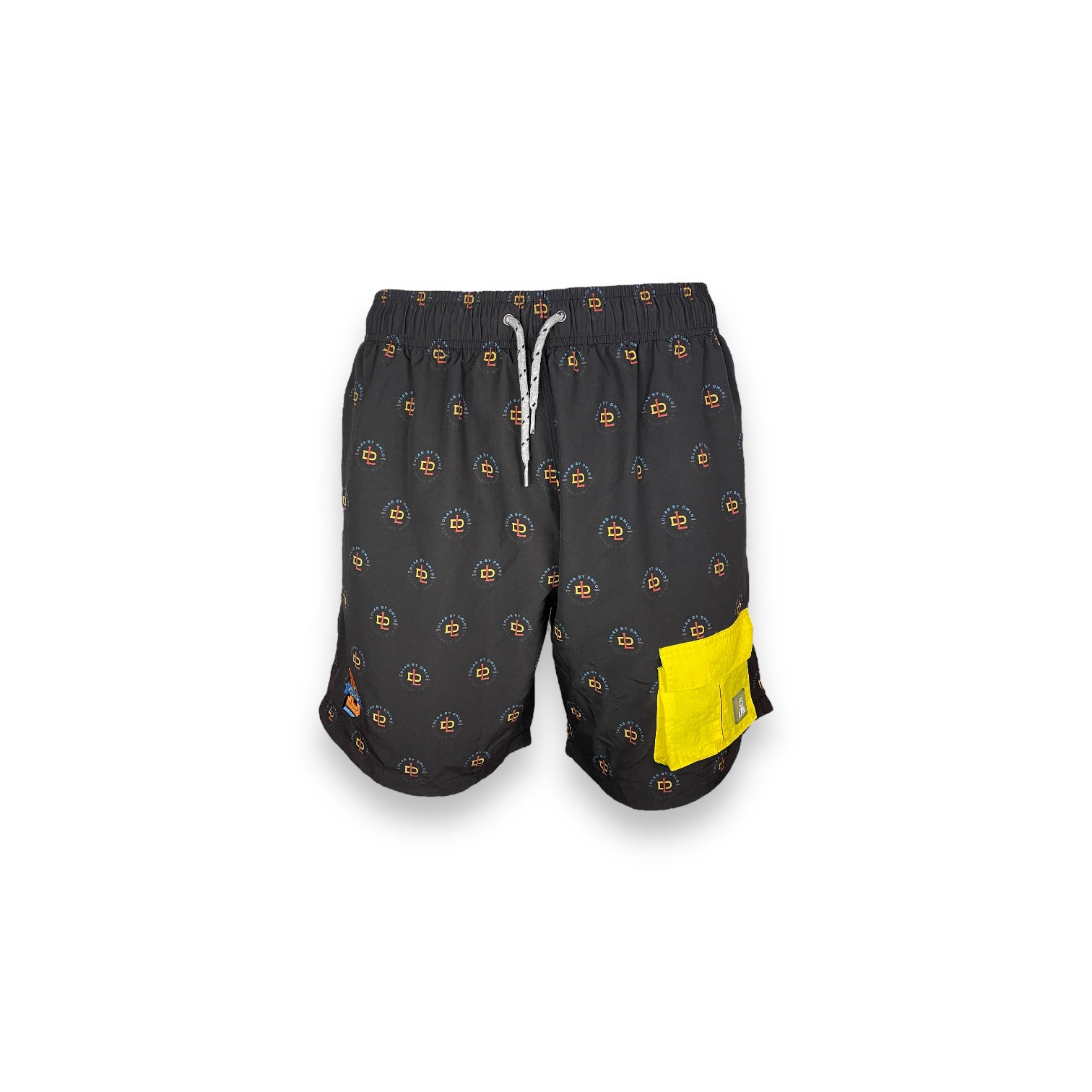 DLAB Hybrid Shorts Black Sublimated with Yellow Pocket