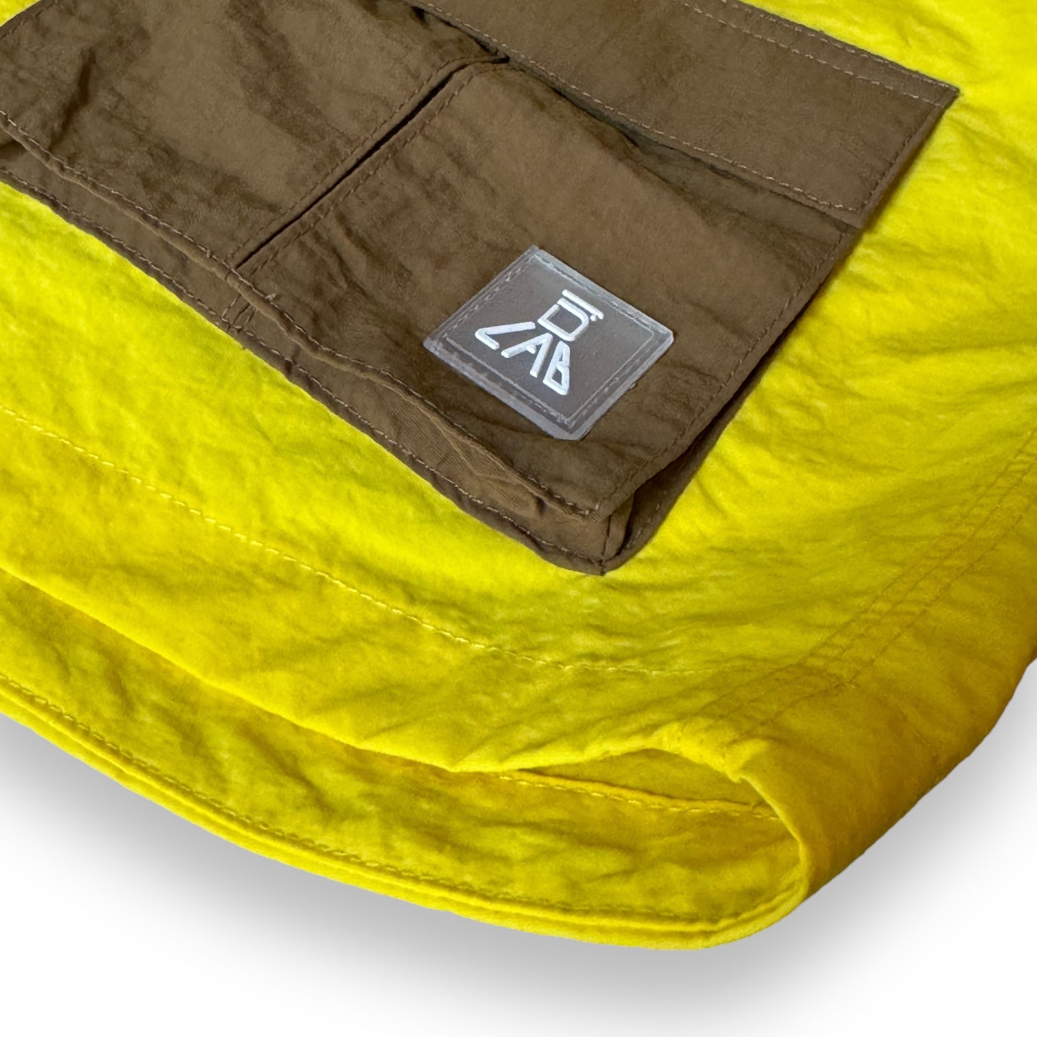 DLAB Hybrid Shorts Yellow with Brown Pocket