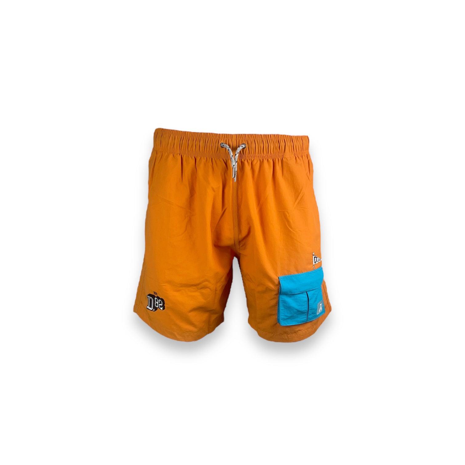 DLAB Hybrid Shorts Orange Blue Pocket￼￼