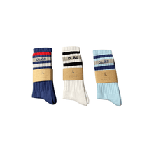 Load image into Gallery viewer, Dlab Socks (High) Baby Blue/Lines
