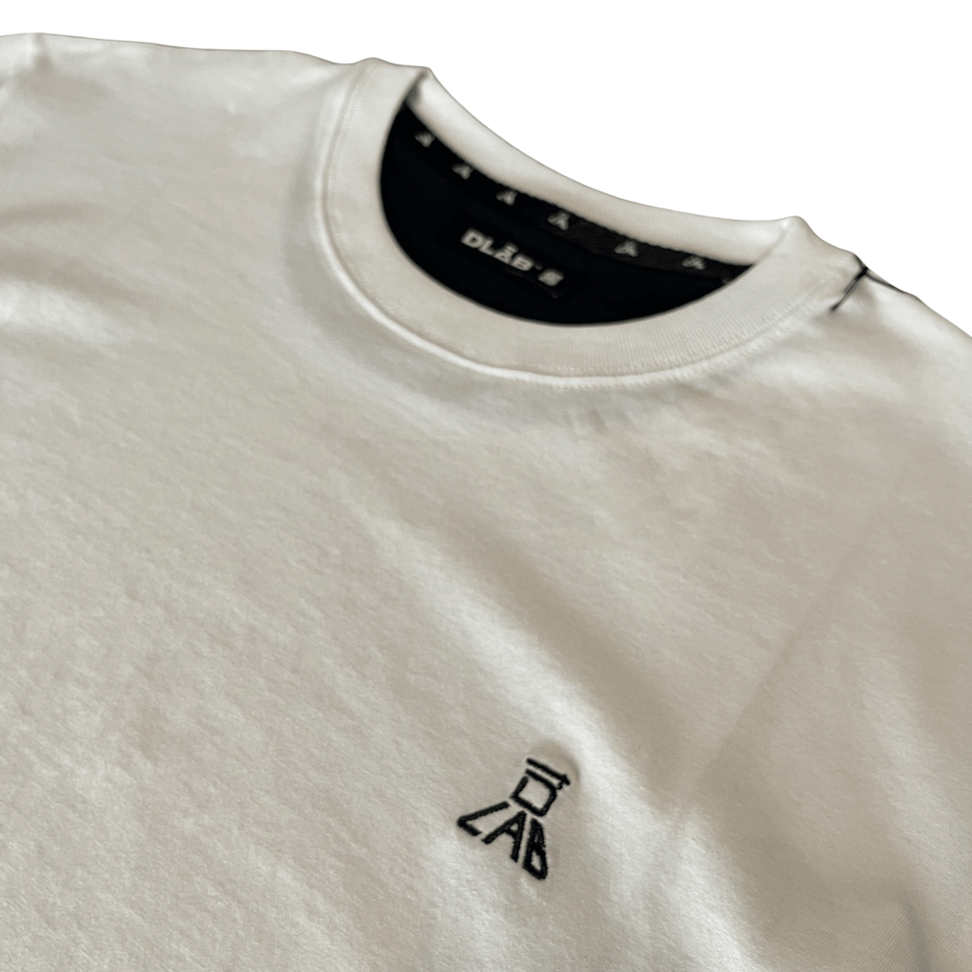 Dlab Essentials White/Navy Logo Tee - DlabStore