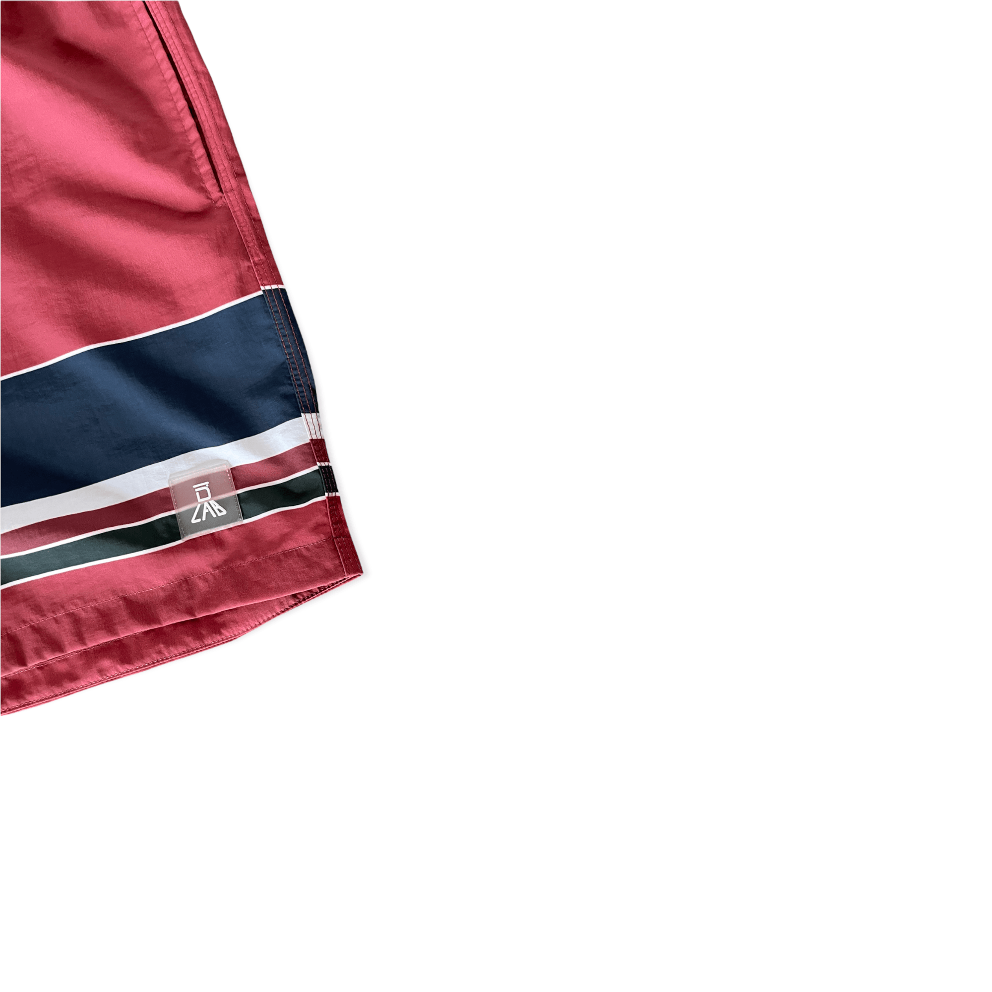Dlab Men's Hybrid Board Shorts (Burgundy-Sublimated Lines) - DlabStore