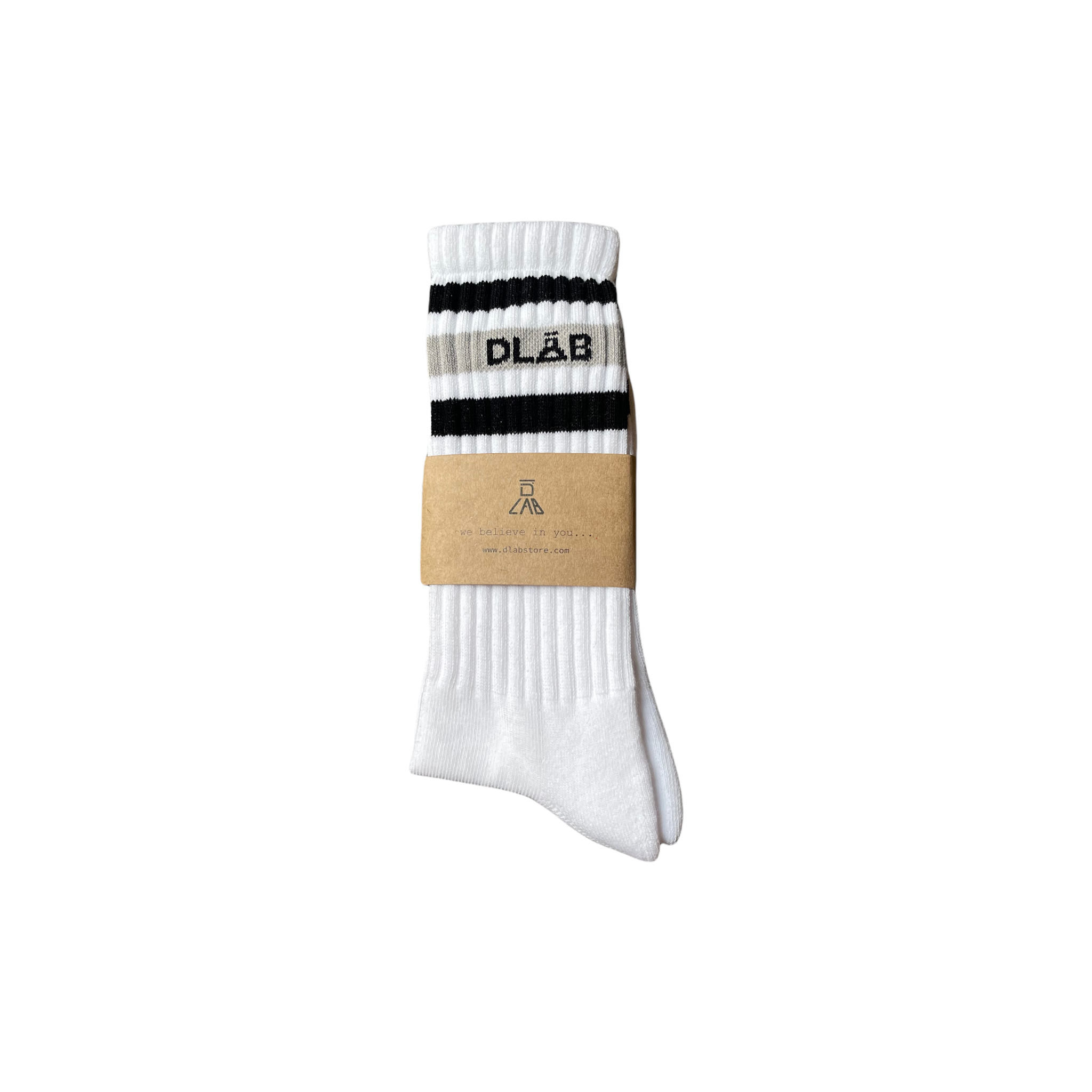 Dlab Socks (High) White/Lines