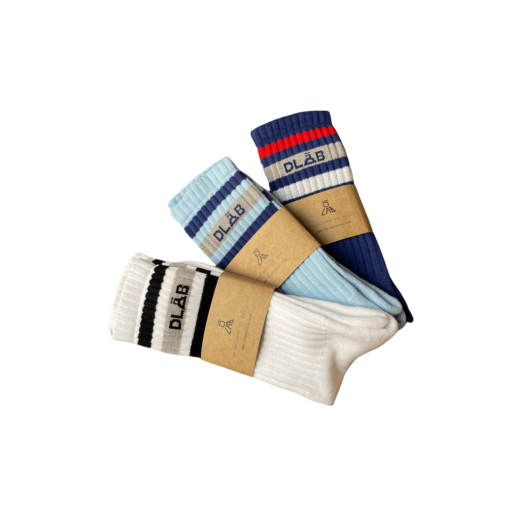 Dlab Socks (High) Navy Blue/Lines - DlabStore