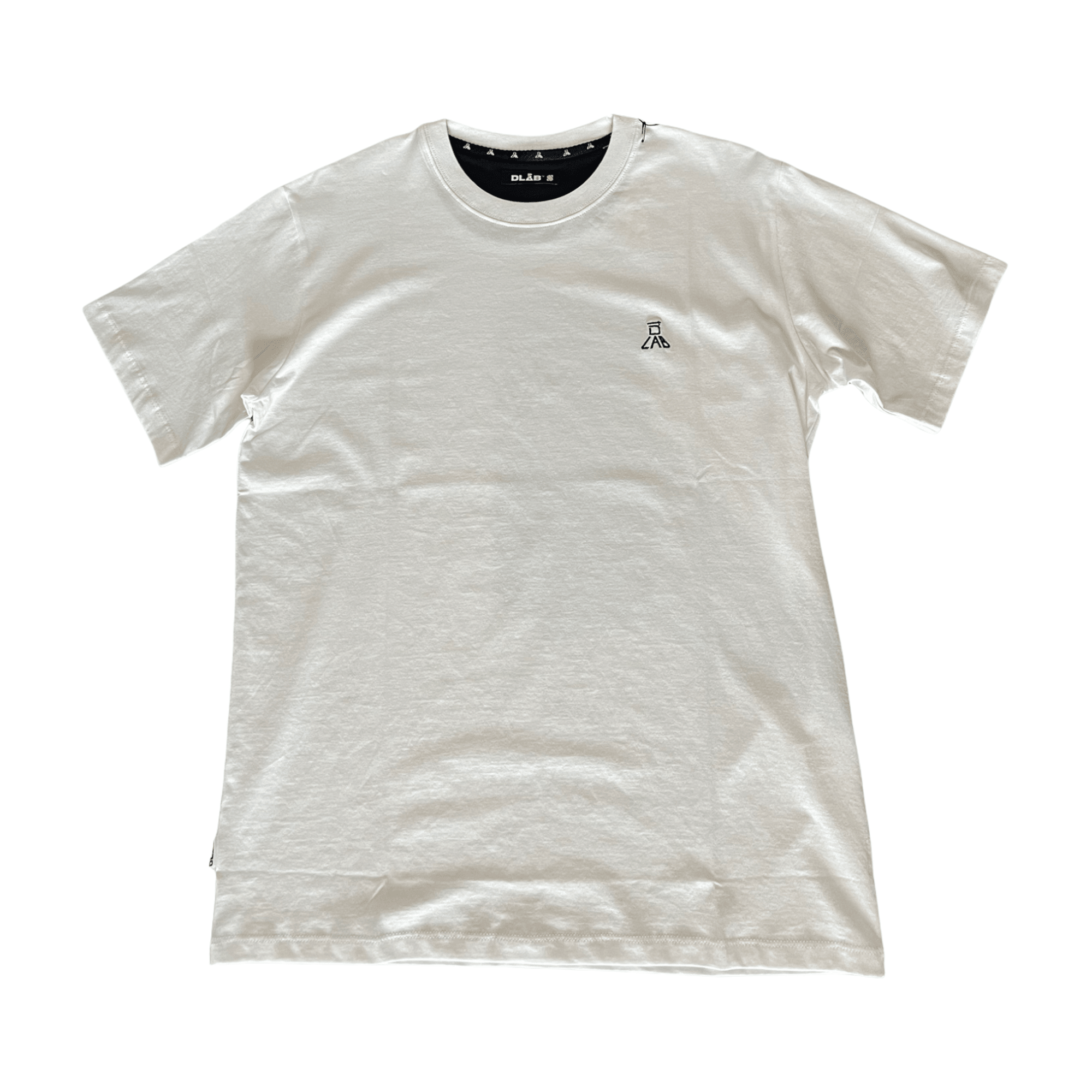 Dlab Essentials White/Navy Logo Tee - DlabStore